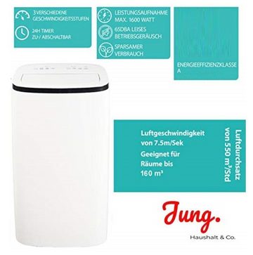 JUNG Klimagerät TV08 mobile Klimaanlage mit Fernbedienung 4,7 KW, mobiles Klimagerät, 16000BTU leise, Abluftschlauch, Timer Airconditioner Luftkühler Mobil