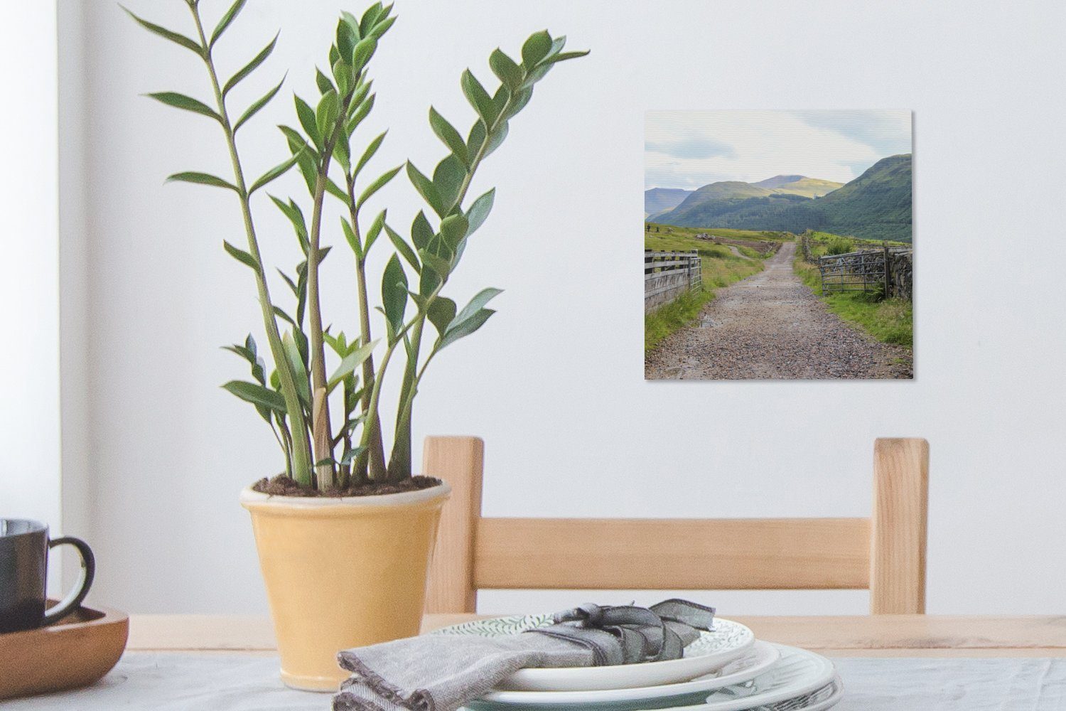 OneMillionCanvasses® Leinwandbild Leinwand (1 Wohnzimmer Bilder Schottland, zum Schlafzimmer Ben für in Nevis St), Landstraße