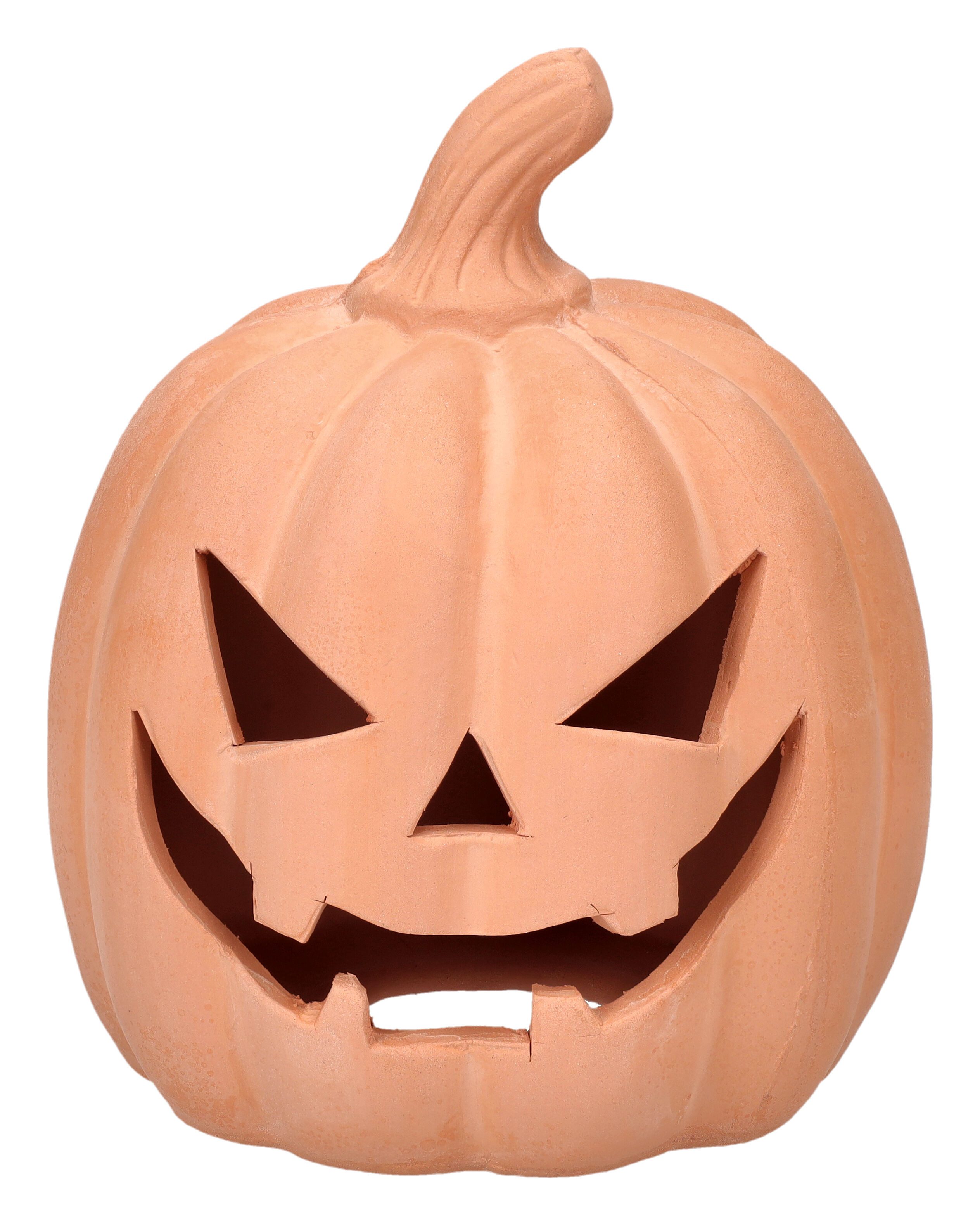 Figuren Shop GmbH Dekoobjekt Deko Halloween Kürbis 13 cm - Terrakotta Fred günstig online kaufen