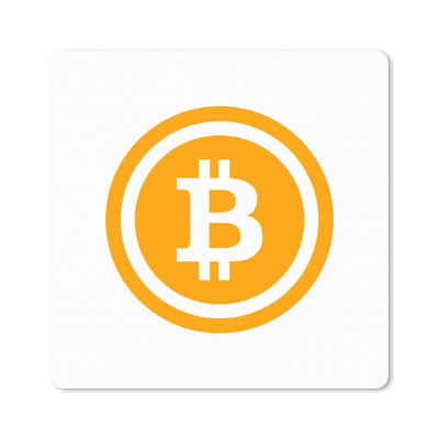 MuchoWow Gaming Mauspad Blockchain bitcoin illustration (1-St), Gaming, Rutschfester Unterseite, Mausunterlage, 80x80 cm, XXL, Großes
