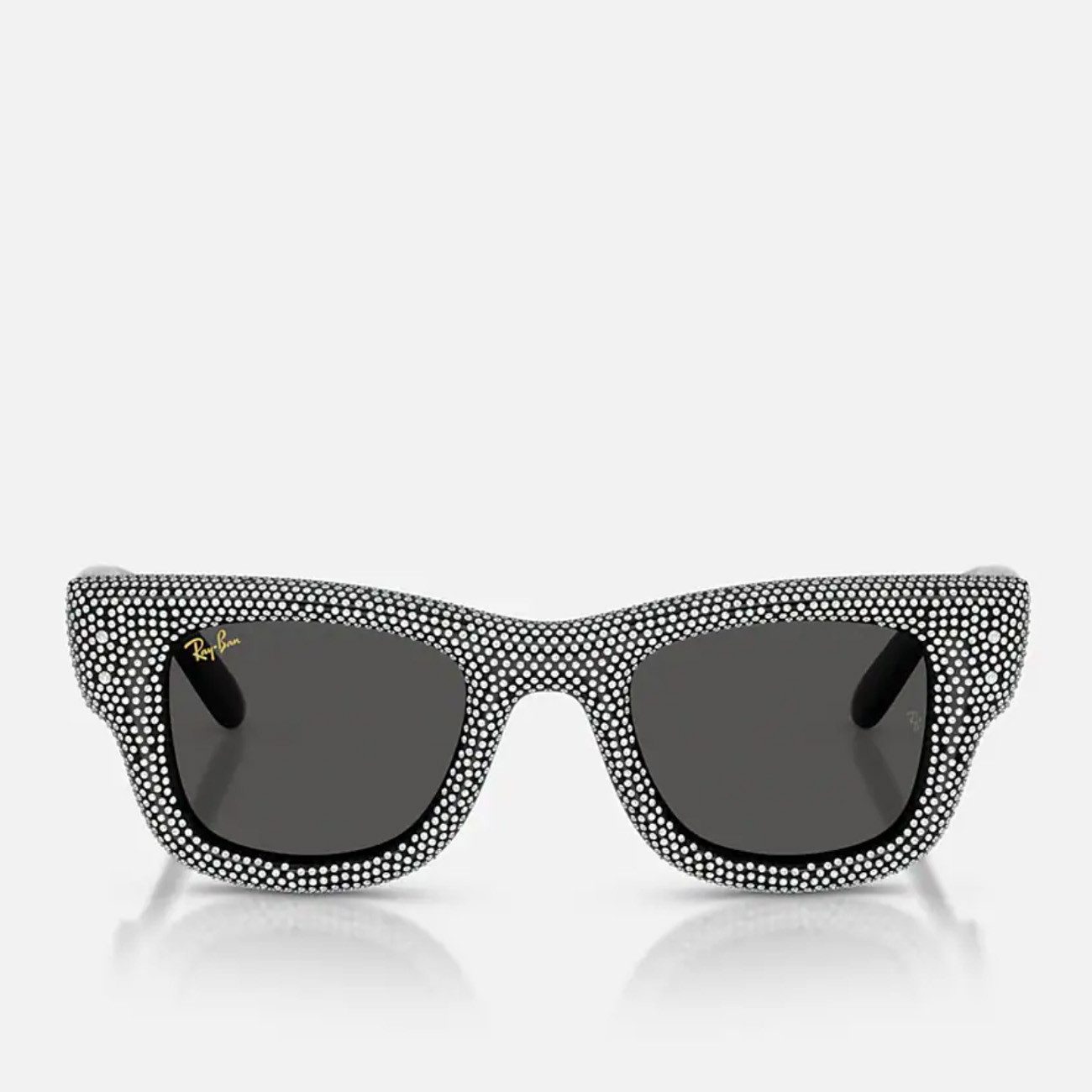 Ray-Ban Sonnenbrille Ray-Ban Wayfarer Puffer Black Strass Pave Dark Grey