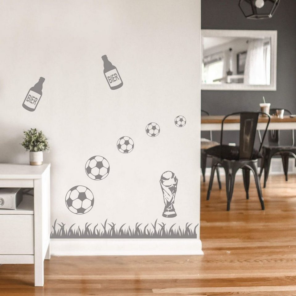 Wall-Art Wandtattoo Fußball Fußballset (1 St), selbstklebend, entfernbar