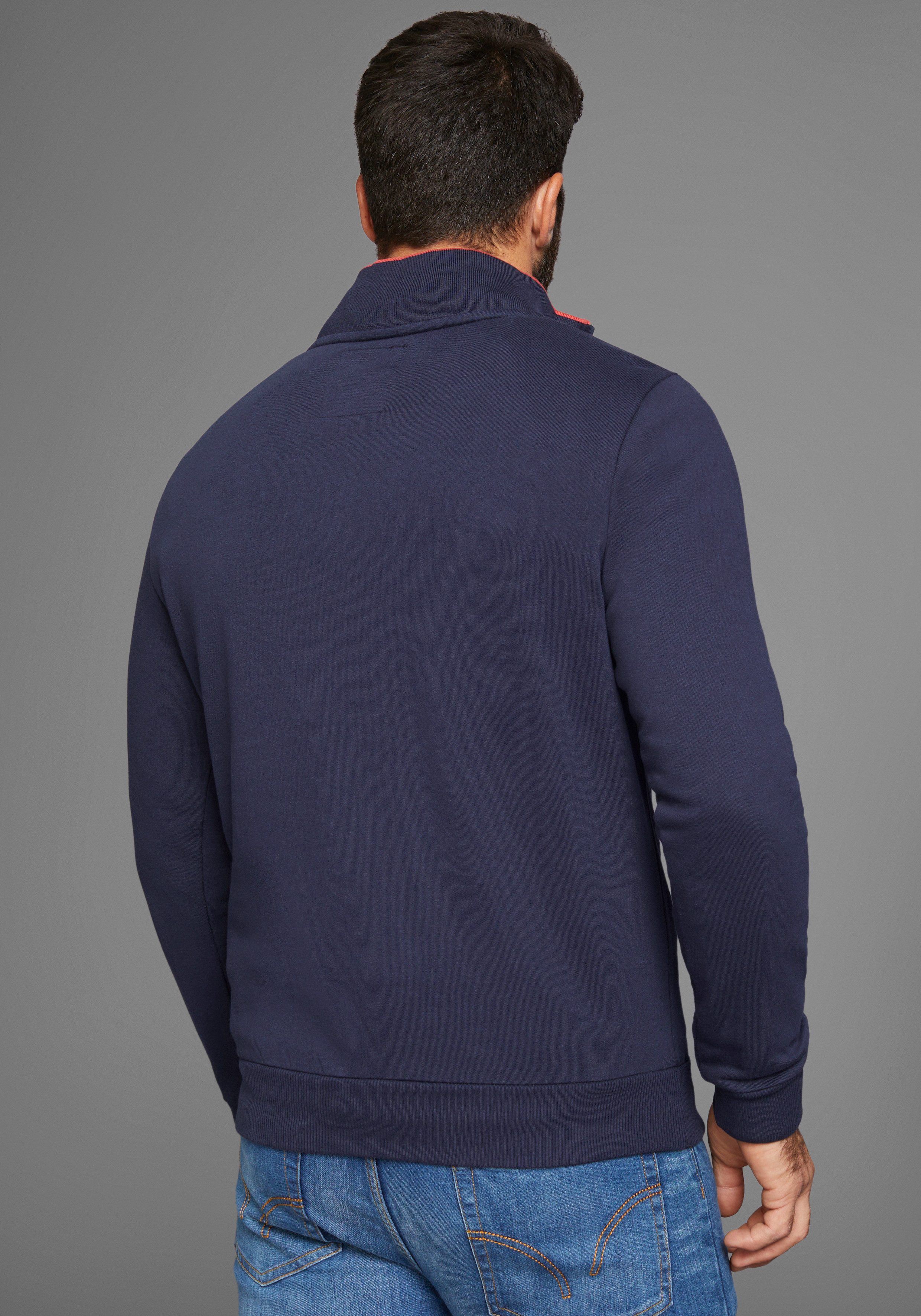Man's World Sweatshirt mit Kontrastkragen - günstig online kaufen