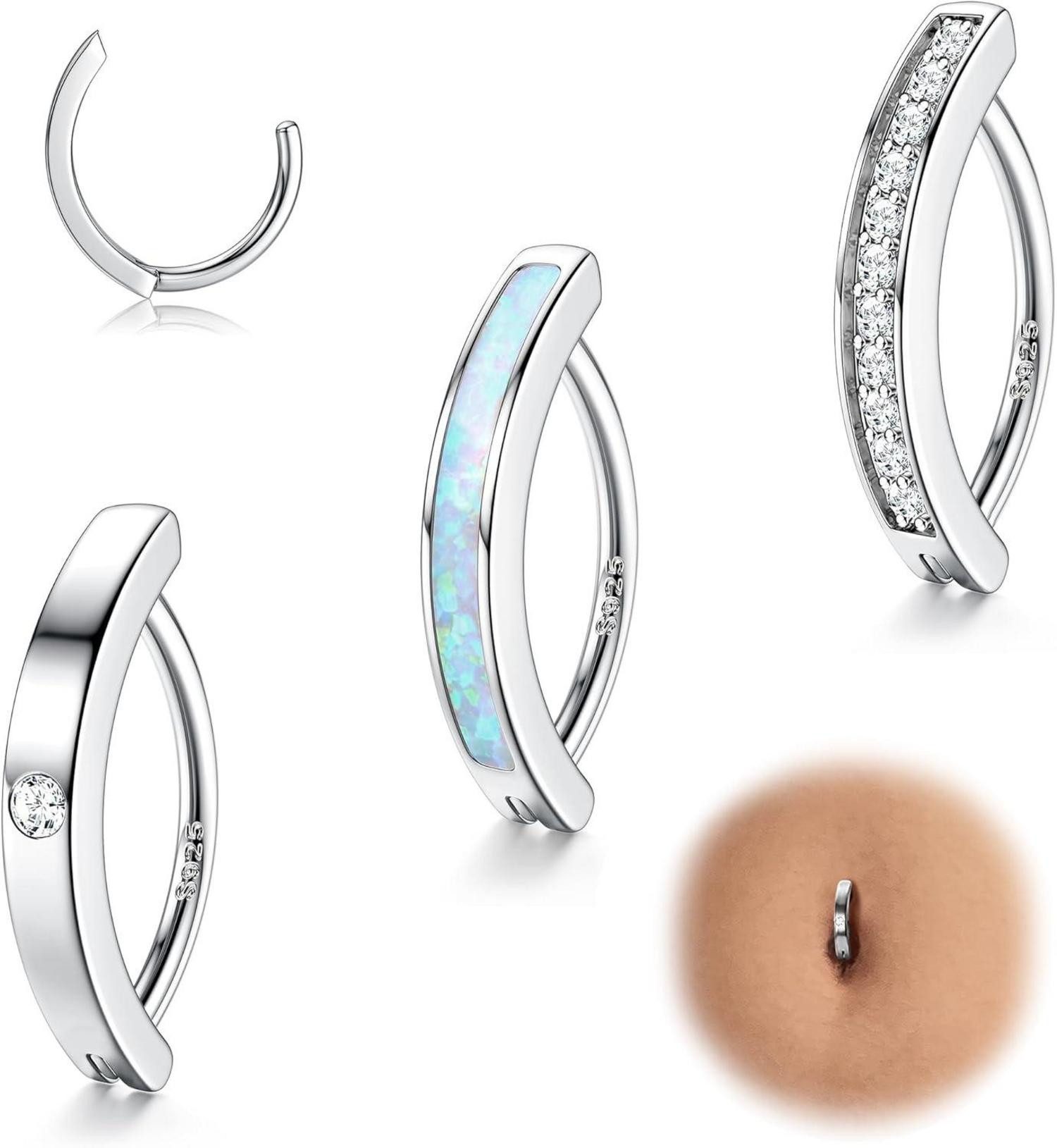 Chriscoco Bauchnabelpiercing 925 Silber Bauchnabelpiercing Ring günstig online kaufen