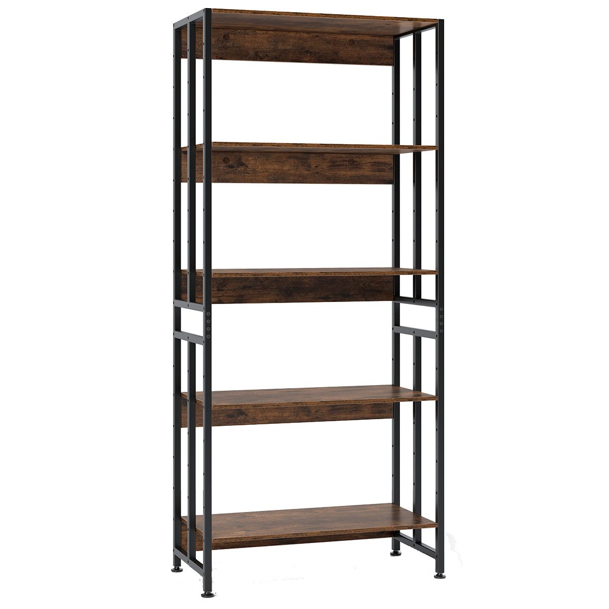 KOMFOTTEU Bücherregal Standregal, mit verstellbaren Regalböden, Kippschutz günstig online kaufen