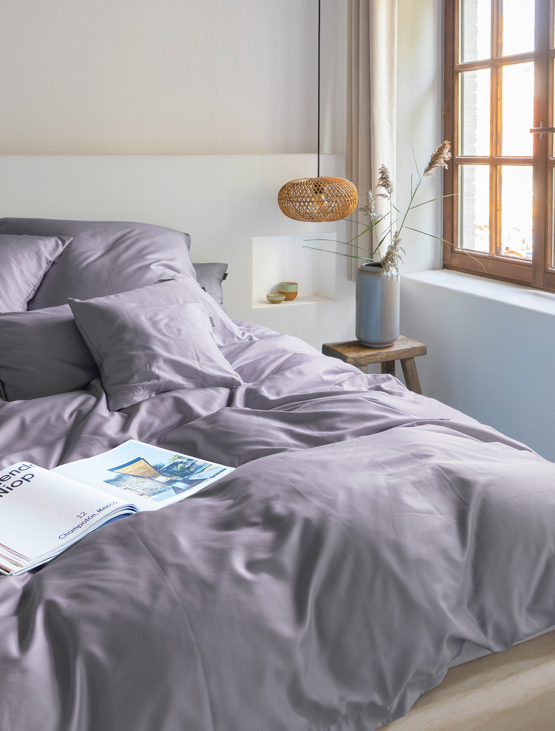 Irisette Bettwäsche Premium Satin Bettwäsche Paris, Mako-Satin, 2 teilig, hochwertige Uni Premium Bettwäsche mit Reißverschluss, 100% Baumwolle – Bild 3 von 5
