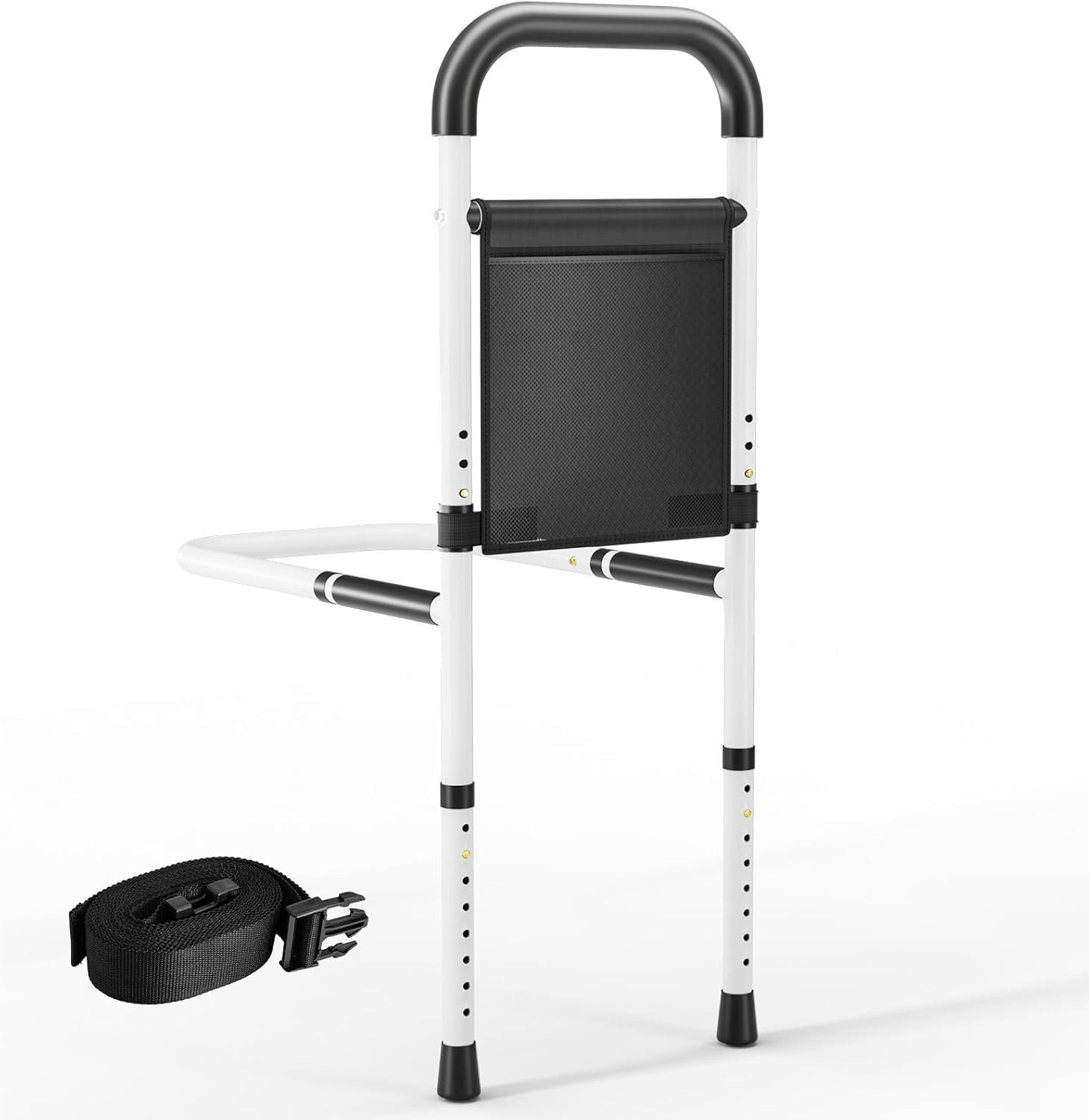 TLGREEN Bett - Aufstehhilfe Bettgriff,Ohne Bohren,Tragfähigkeit 150 kg, belastbar bis 150 kg, 340cm Fester Gürtel,höhenverstellbar
