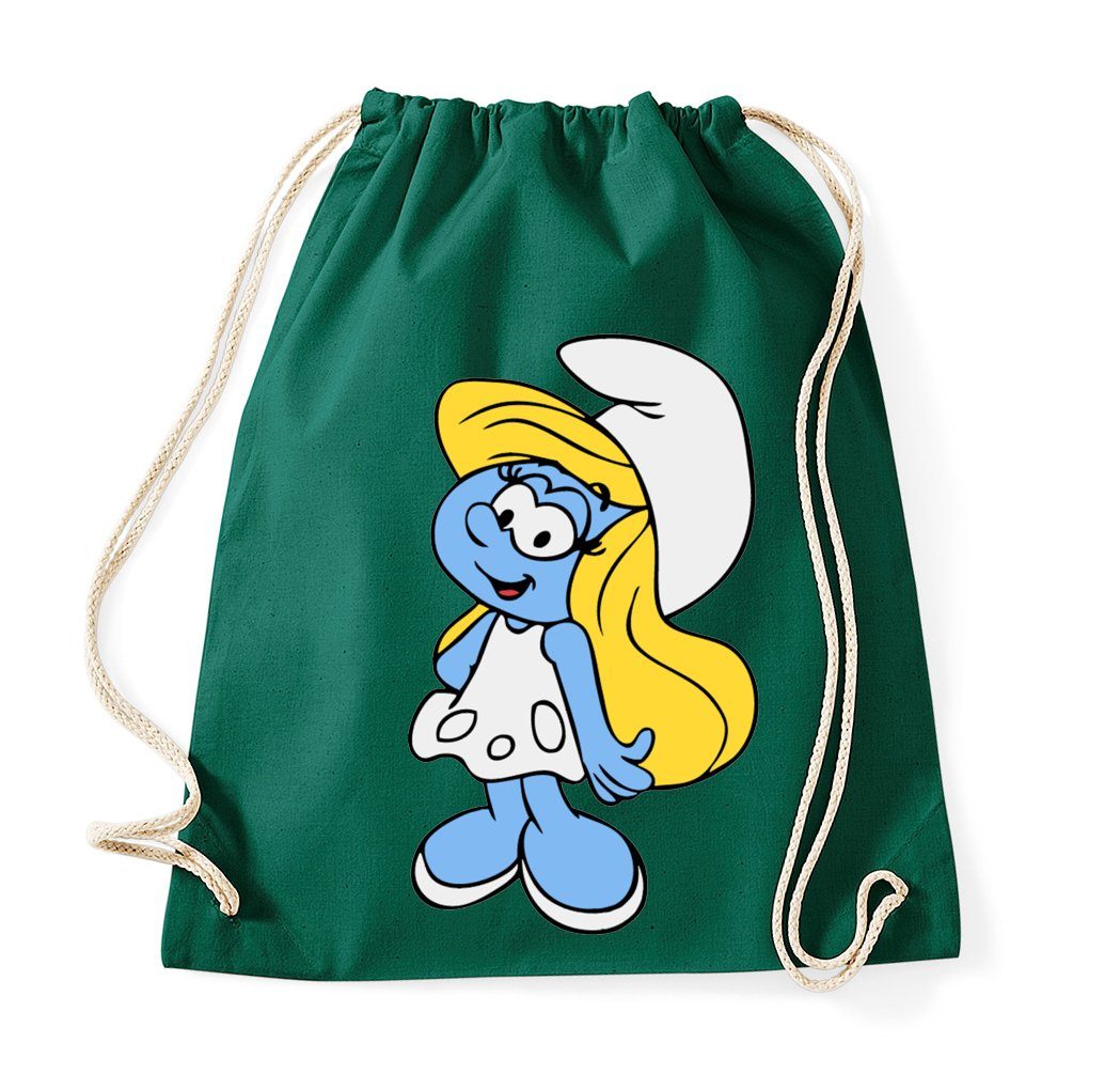 Blondie & Brownie Turnbeutel Schlumpfine Schlümpfe Papa Schlumpf Schlumpfhausen Smurf Schlumpfine