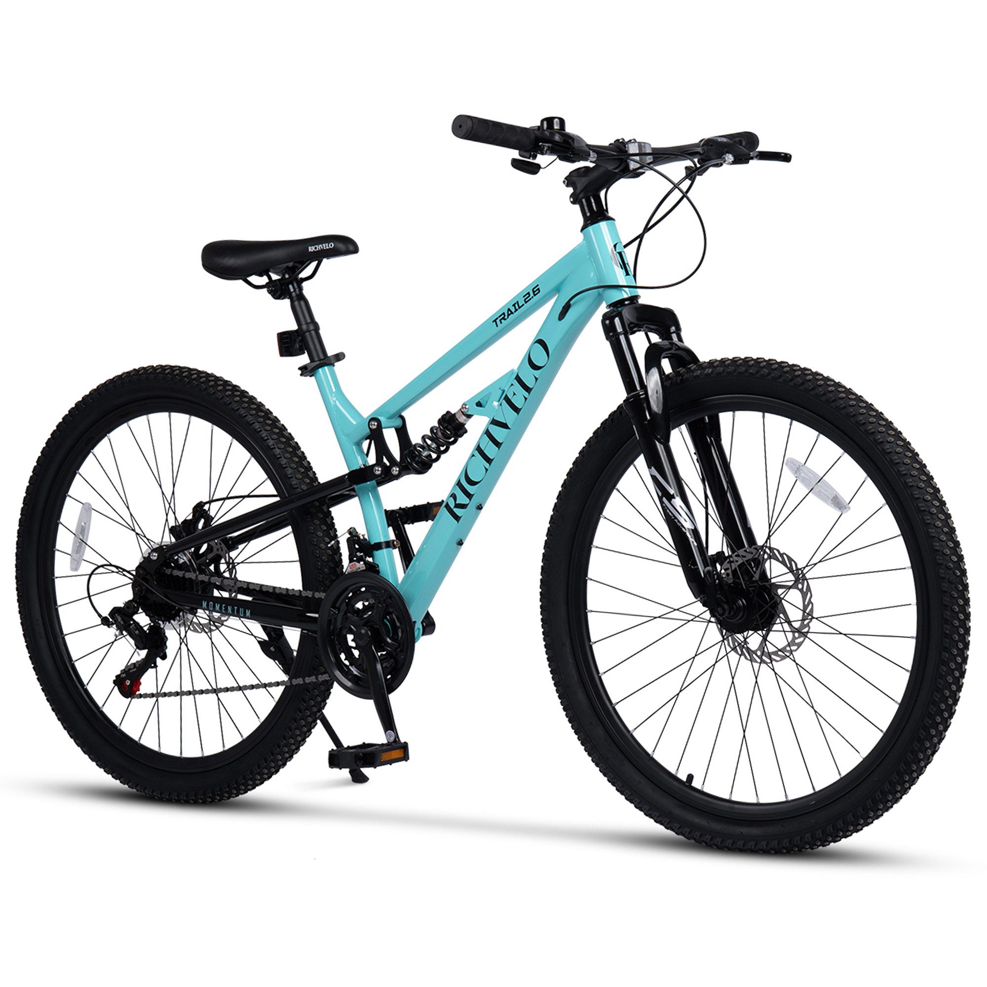 Velors Mountainbike 24 26 27.5 Zoll Fahrrad für Herren Damen Jungen, 21 Gang Shimano Tourney Schaltwerk, Kettenschaltung, mechanische Scheibenbremse Fully MTB Fahrrad Bike für Damen Herren