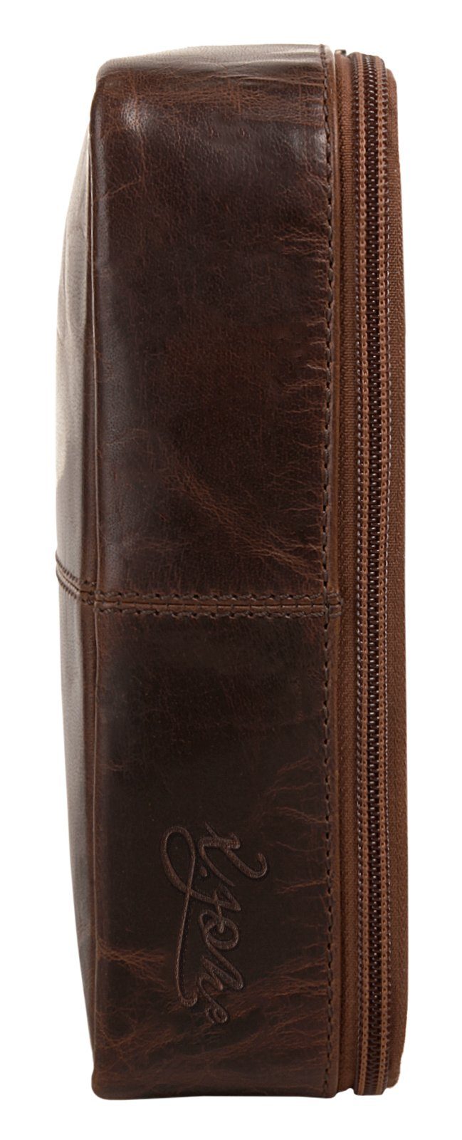 X-Zone Kulturbeutel, echt Leder günstig online kaufen