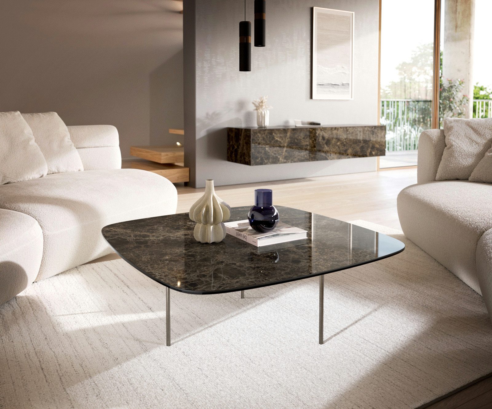 DELIFE Couchtisch Edge, Boot 90x90 cm günstig online kaufen