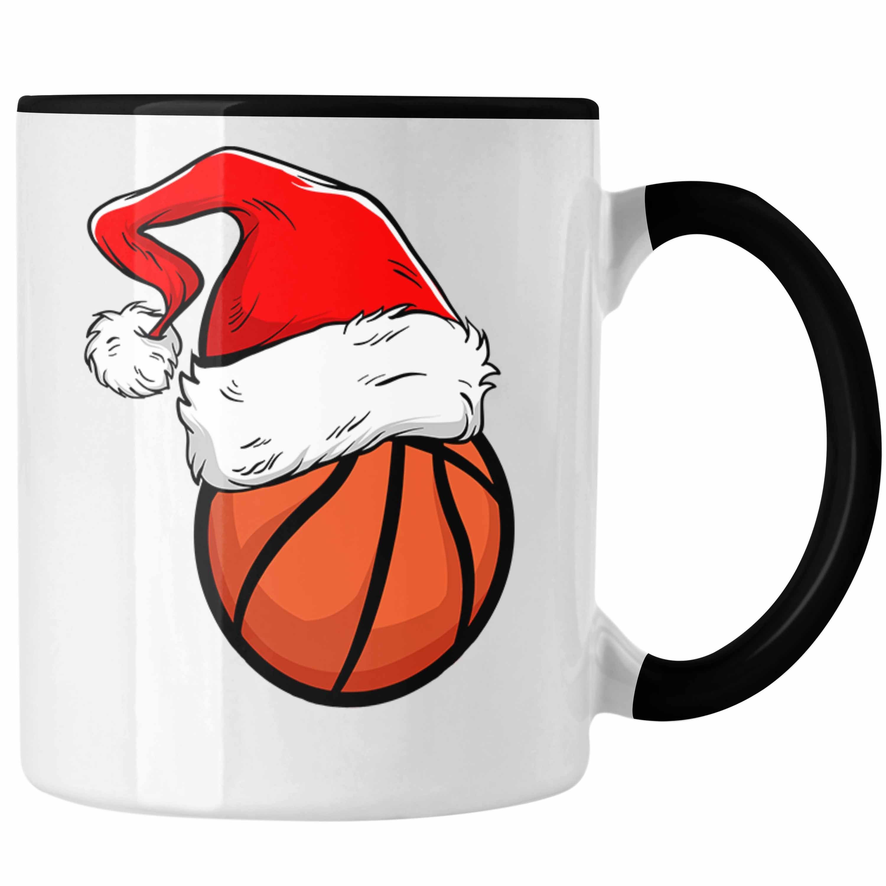 Trendation Tasse Trendation - Basketball Weihnachten Tasse Geschenk Basketballspieler Geschenkidee Schwarz