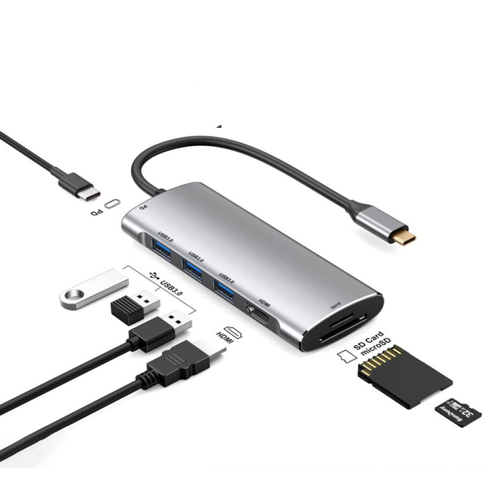 GelldG Laptop-Dockingstation »USB C Hub HDMI USB C Adapter kompatibel mit MacBook  Pro/Air Adapter«
