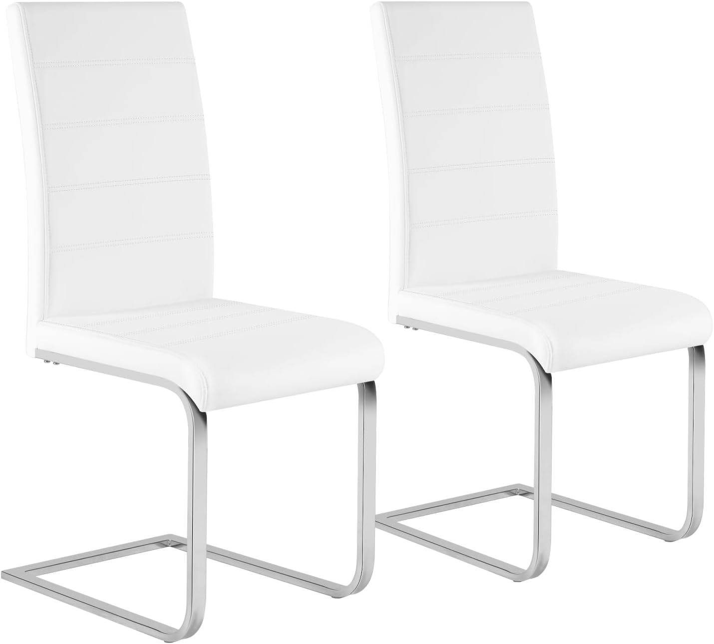 Woltu Freischwinger (Set, 2 St), mit hoher Rückenlehne Kunstlederbezug bis günstig online kaufen