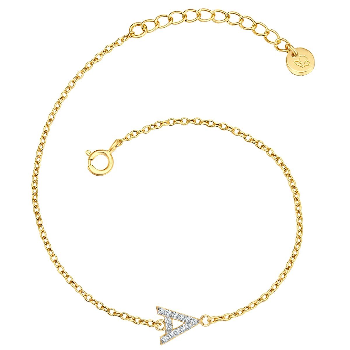 Glanzstücke München Silberarmband Buchstabe A gelbgold, günstig online kaufen