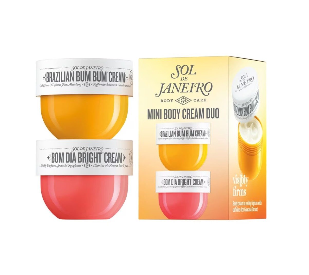 Sol de Janeiro Körpercreme 2 x 25 ml / Brazilian Bum Bum Cream 25 ml + Bom Dia Bright Cream 25 ml, 2-tlg.
