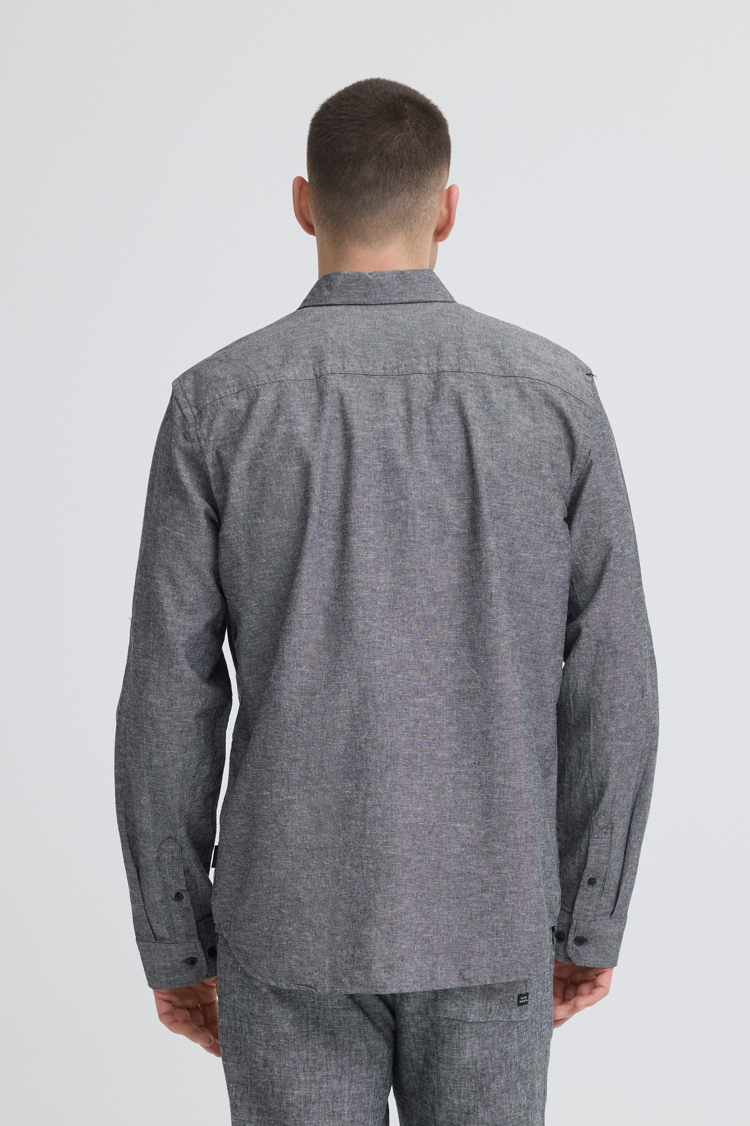 Blend Langarmhemd BHABAN SHIRT PP NOOS mit normalem Hemdkragen, Regular Fit, in Leinenoptik