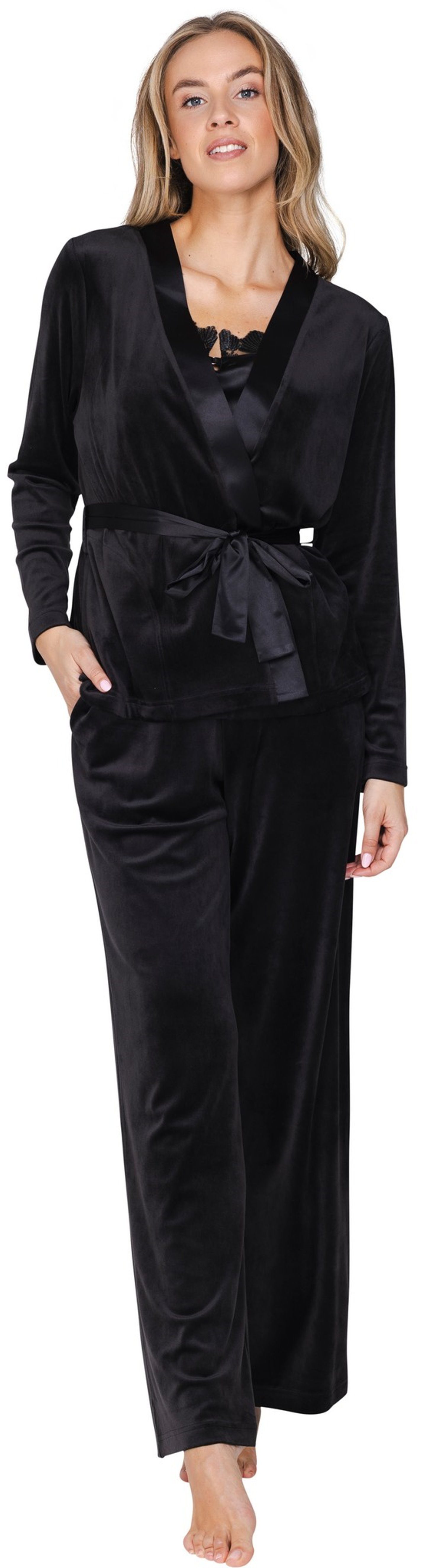 Pastunette Hausanzug 3teiliger Nikki Homewearanzug (3 tlg) edles Design