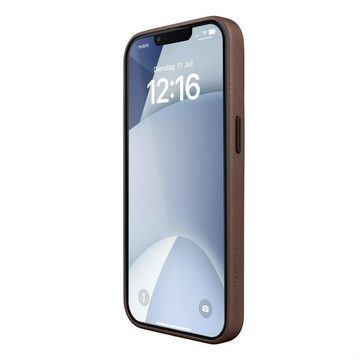 Woodcessories Handyhülle Woodcessories Bio Leather Case MagSafe für iPhone 15 Plus - Brown