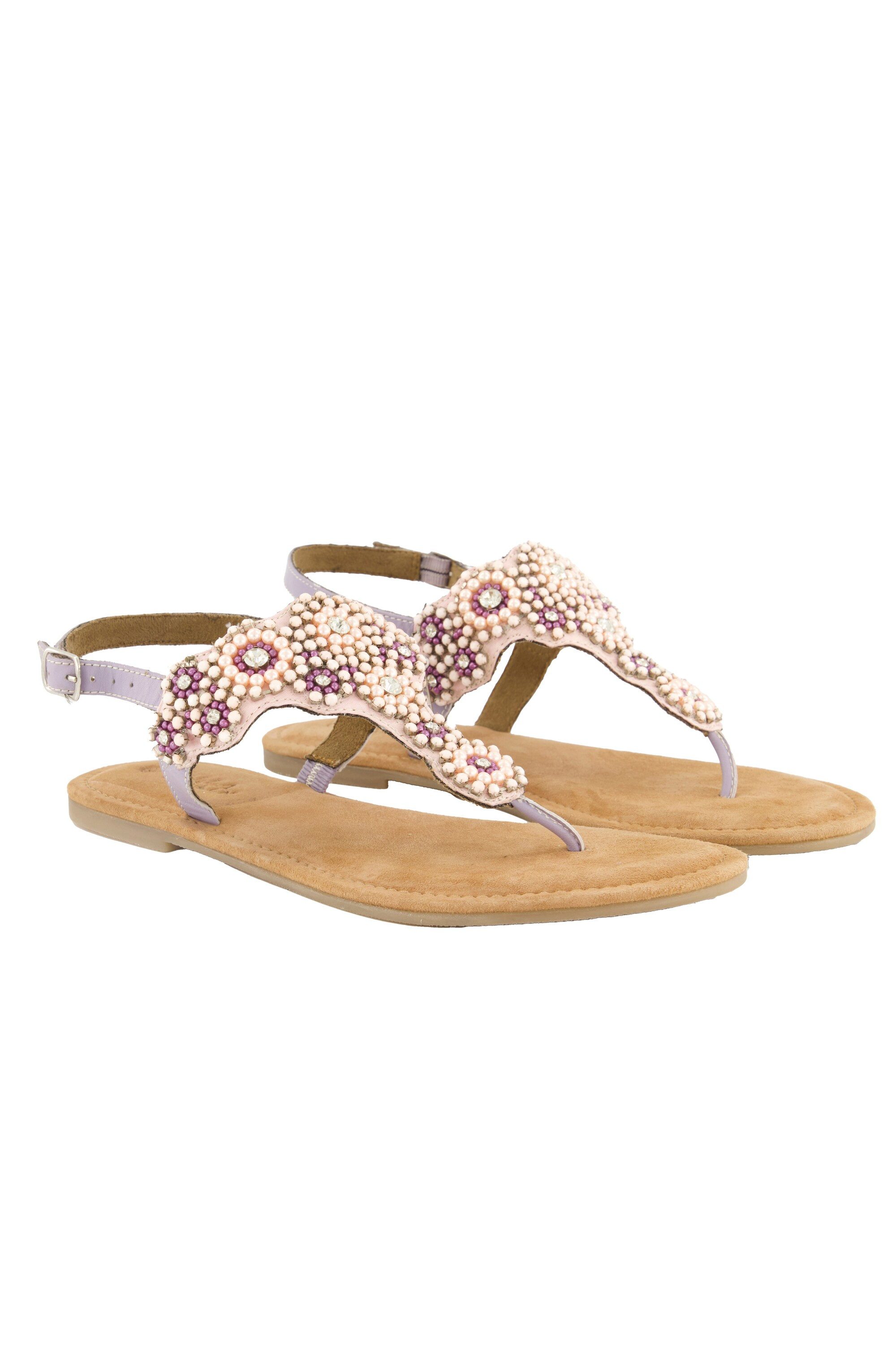 Ulla Popken Riemchensandalen Perlen Memory Foam Weite H Sandalette