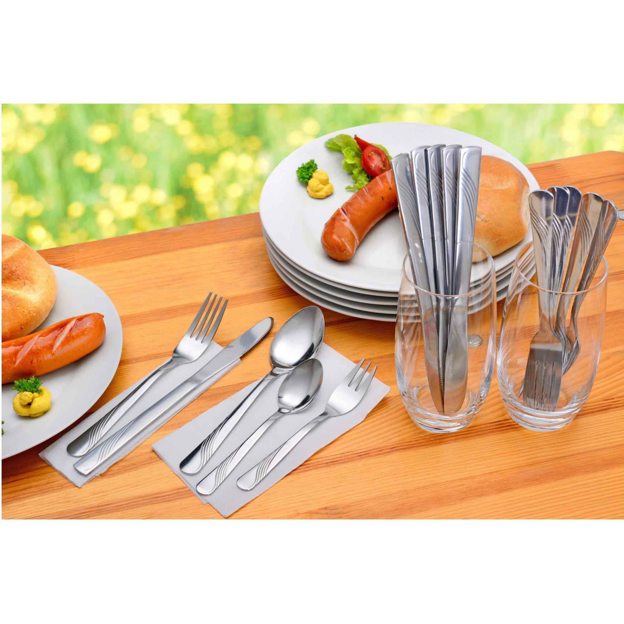 GRÄWE Suppenlöffel GRÄWE Tafellöffel 10 Stück Edelstahl Serie RÜGEN – Bild 3 von 3