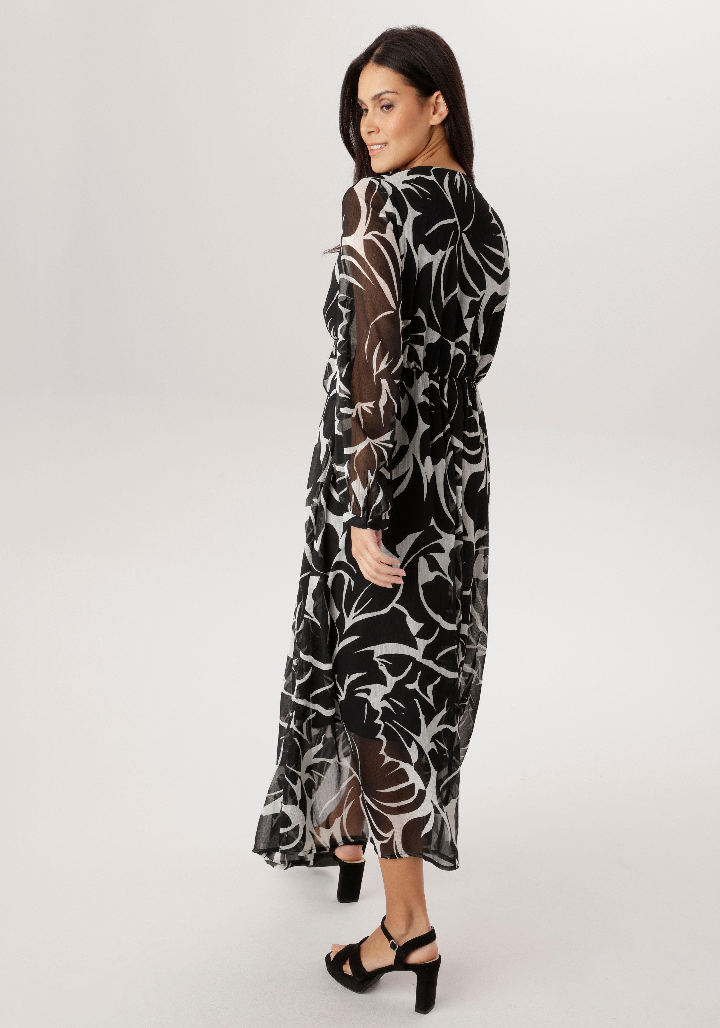 Aniston SELECTED Chiffonkleid mit romantischer Blütenmusterung allover - NEUE KOLLEKTION