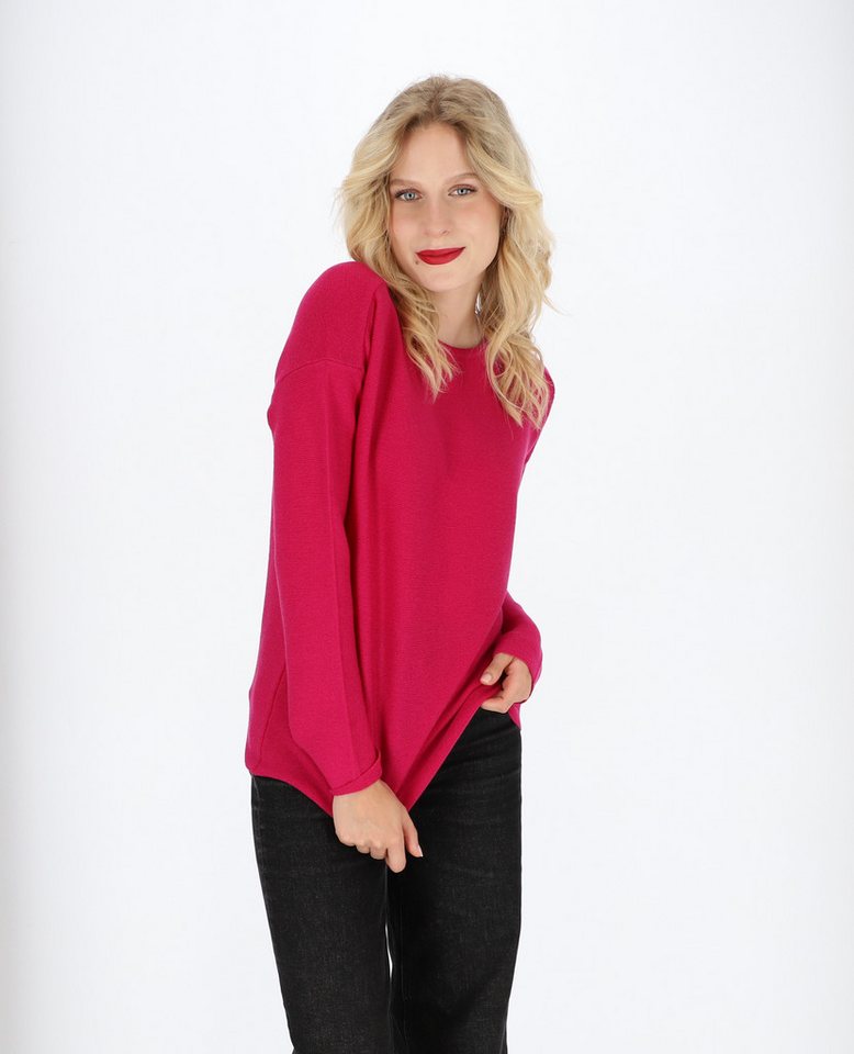 halsüberkopf Accessoires Strickpullover Feinstrick mit Rundhals aus Merinowolle