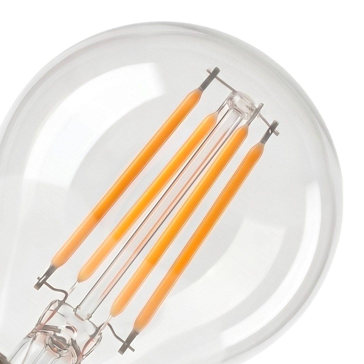 hofstein LED-Leuchtmittel 3er Set Glühbirne Warmweiß dimmbar 4 Watt Kerze, E14, 3000 Kelvin, 400 Lumen, Filament, Klar – Bild 5 von 5