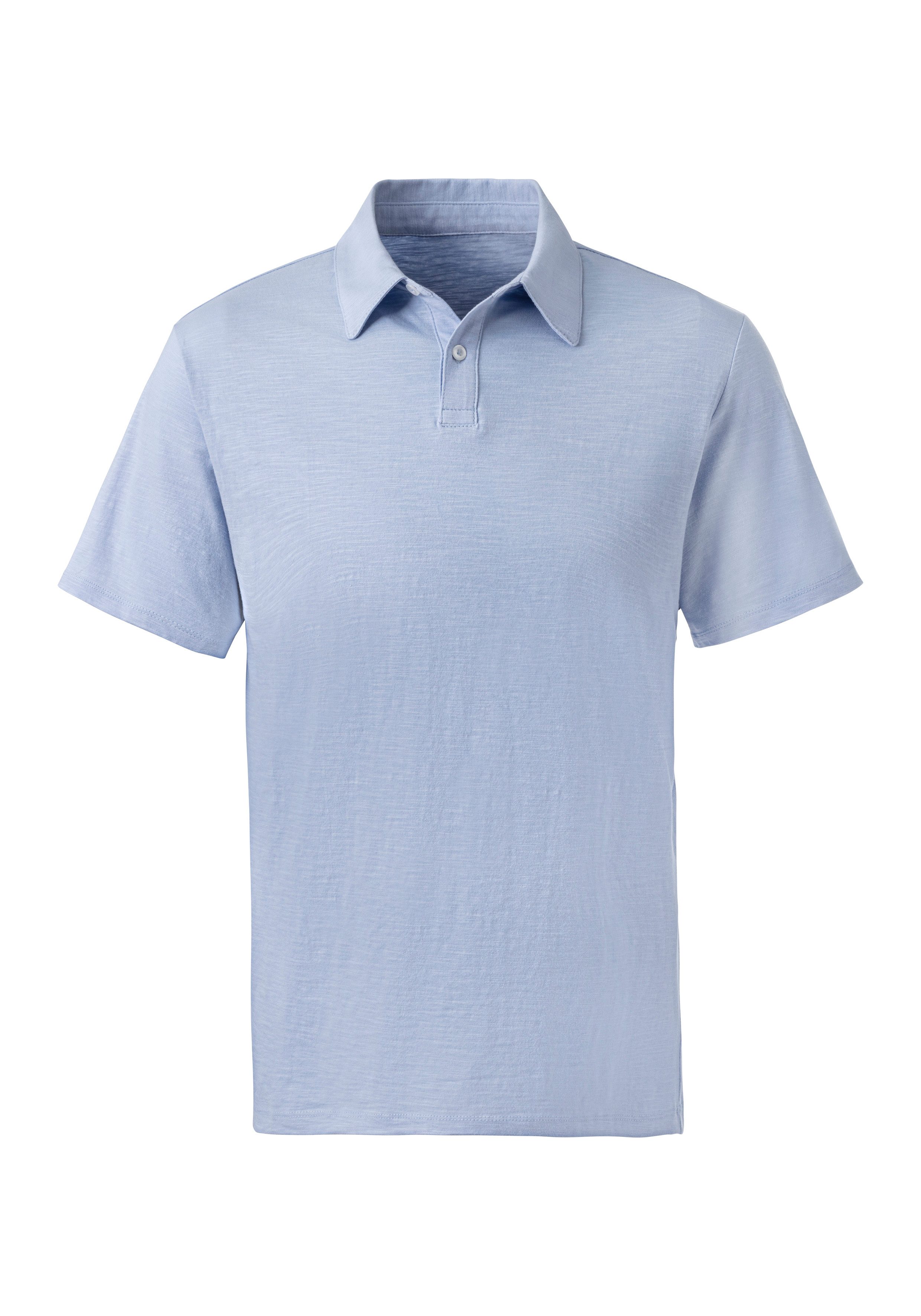 John Devin Poloshirt mit Slub-Garn Struktur aus leichter, strukturierter Baumwollqualität