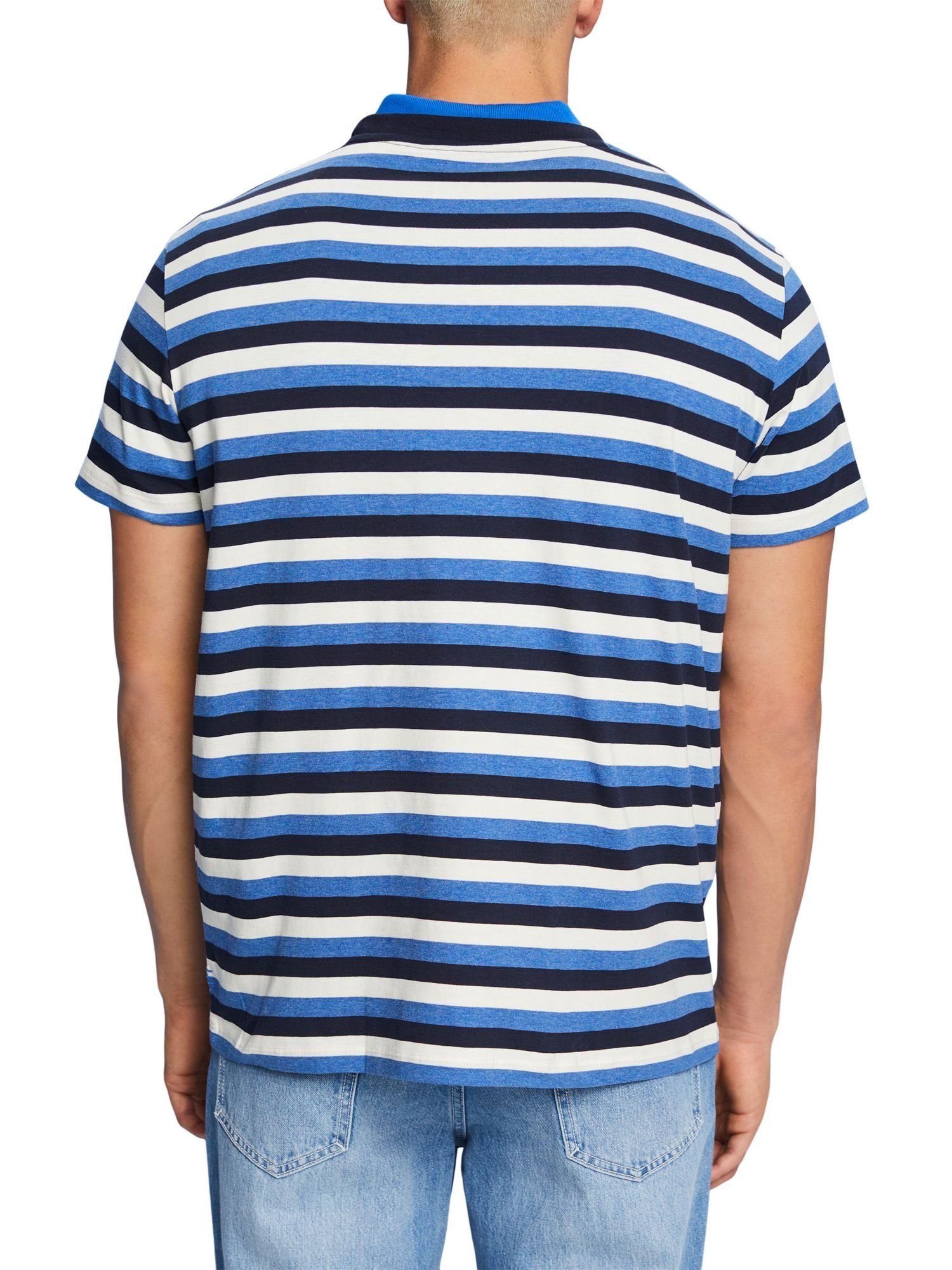 T-Shirt NAVY Esprit Gestreiftes (1-tlg) Baumwolljersey T-Shirt aus