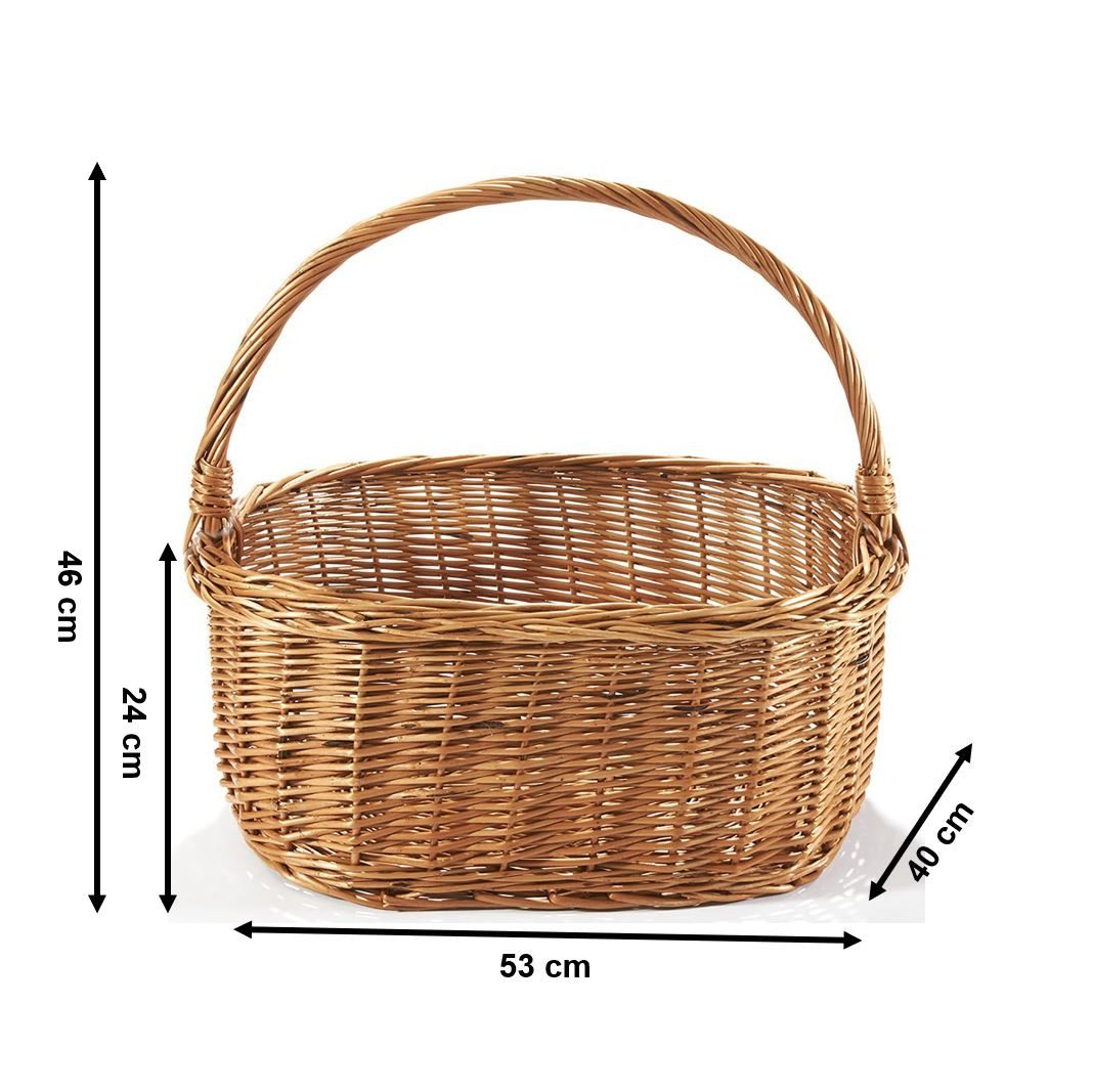 Kobolo Einkaufskorb Autokorb Korb aus Weide - handgeflochten mit Griff günstig online kaufen