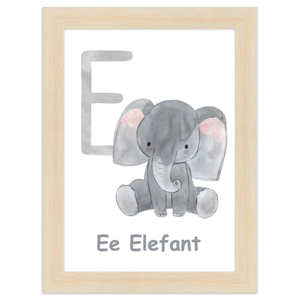 Mende Frames Bild mit Rahmen »E - Elefant«, Poster für Kinderzimmer online  kaufen | OTTO