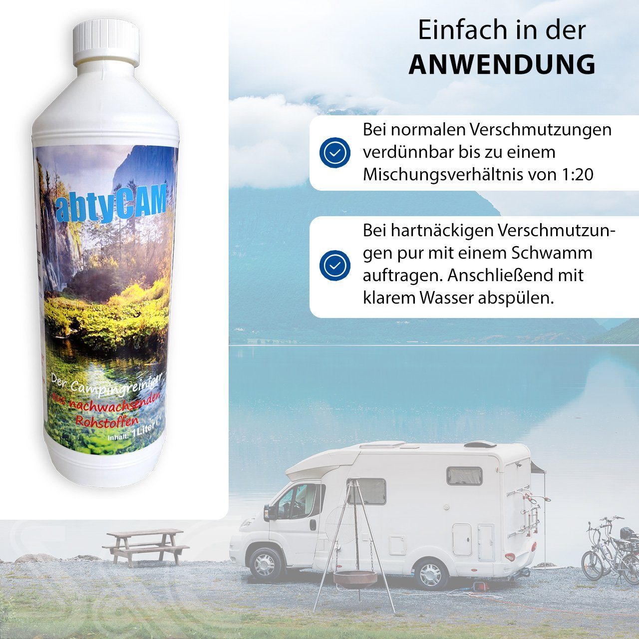 1:20) BlueCraft außen, Wohnmobil-Reiniger Campingreiniger innen Universalreiniger (für und Konzentrat Caravan- und Campingreiniger