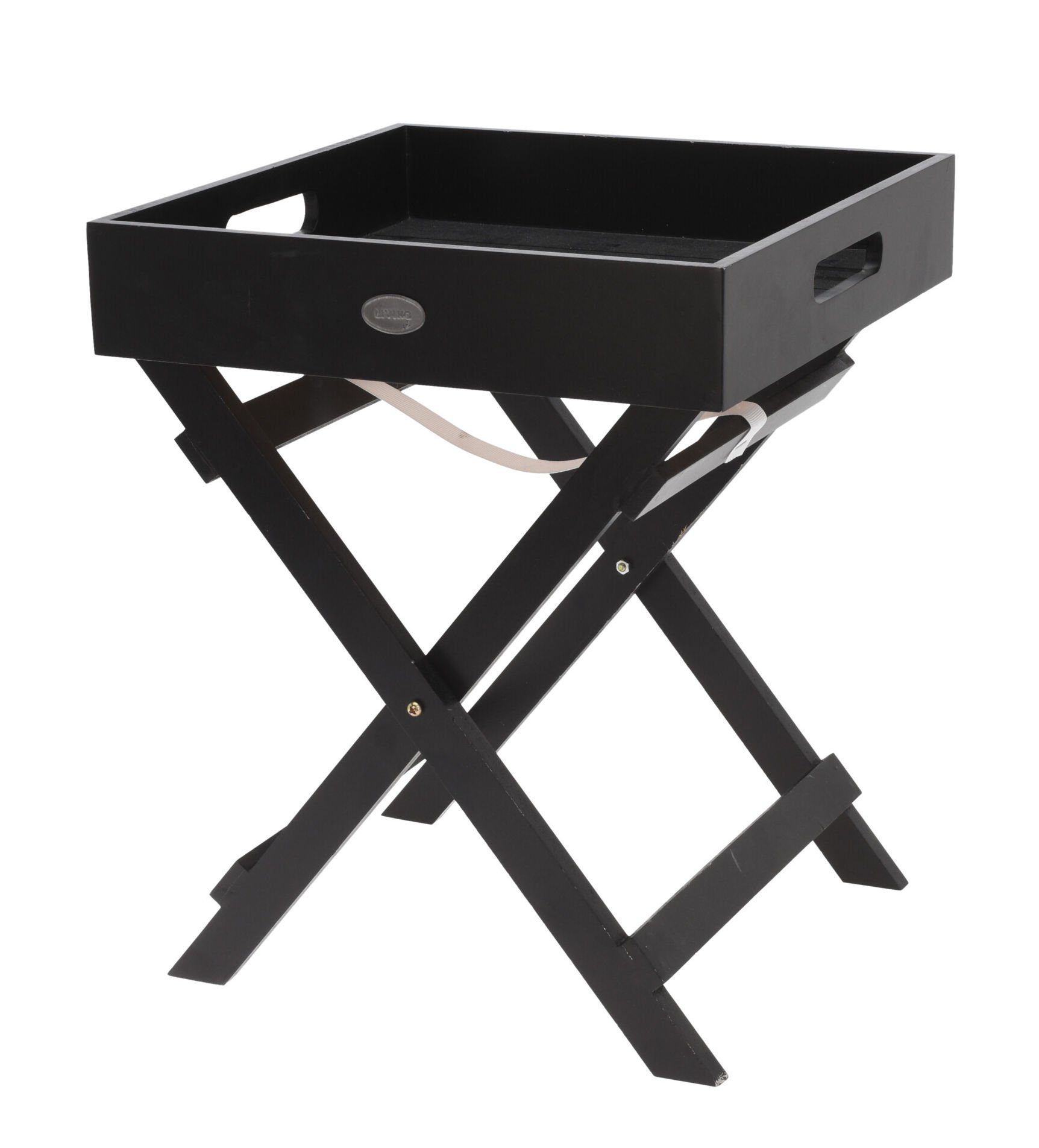 Spetebo Beistelltisch 36x30 schwarz Beistelltisch klappbar Tablett Deko abnehmbaren - Holz cm, Tisch in mit