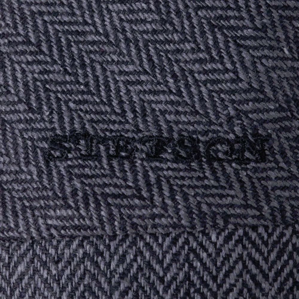 grau-schwarz Schiebermütze Stetson (nein) 6-Panel Seiden Flatcap Cap Stetson