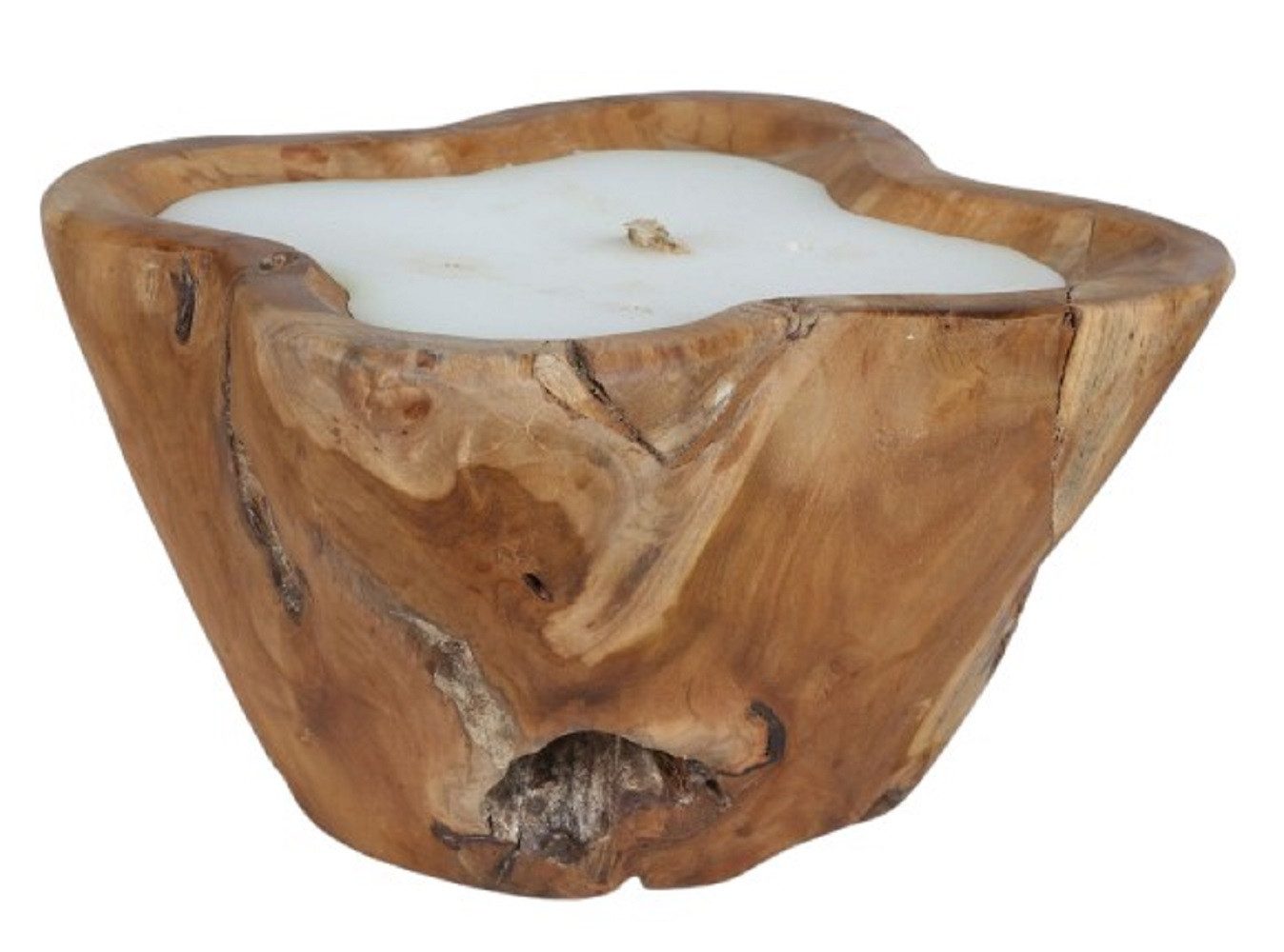 AMBIENTE-LEBENSART.DE Bodenwindlicht Kerze Windlicht Teakholzschale Unikat günstig online kaufen