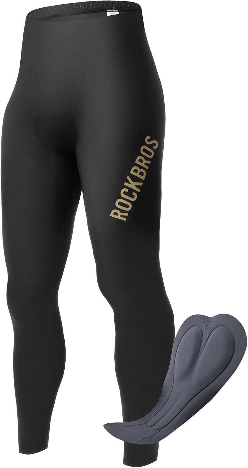 ROCKBROS Fahrradhose Herren Kompressions-Radhose Lang Gepolstert Atmungsaktiv