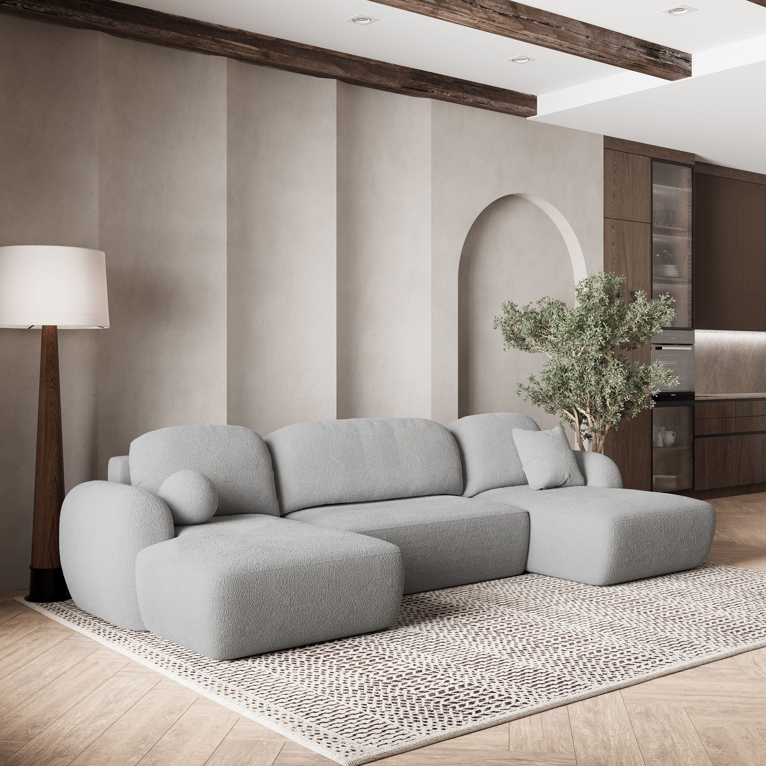 Masseno Ecksofa SAVONA mit Schlaffunktion U-Form, günstig online kaufen