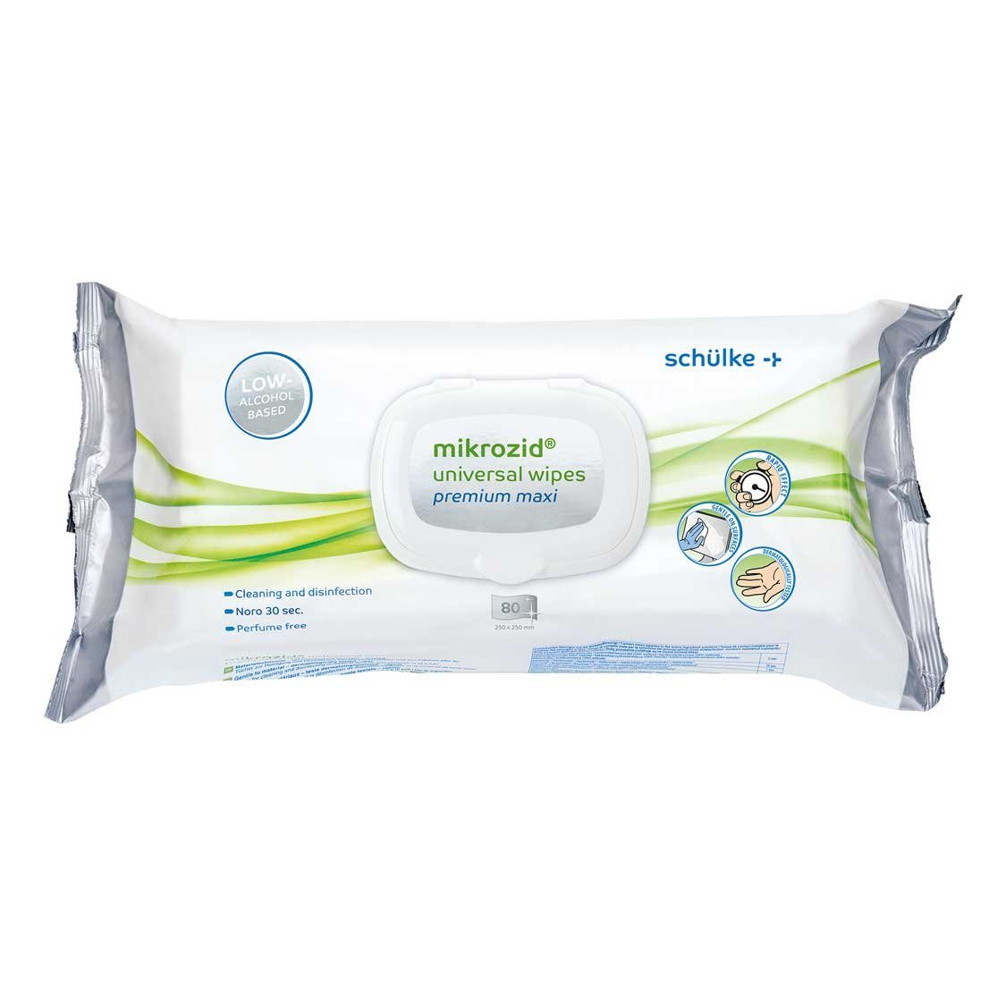 SCHÜLKE & MAYR GmbH Mikrozid Universal Wipes Premium - 80 Maxi Tücher Oberflächen-Desinfektionsmittel