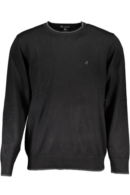 U.S. GRAND POLO Strickpullover Stylisches schwarzes Herrenhemd mit Stickere günstig online kaufen