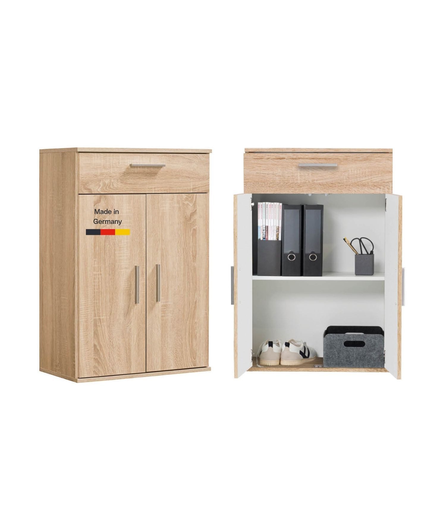 mokebo Mehrzweckschrank Der Praktische (60x90 cm, mit Schublade) Made in Germany Schrank