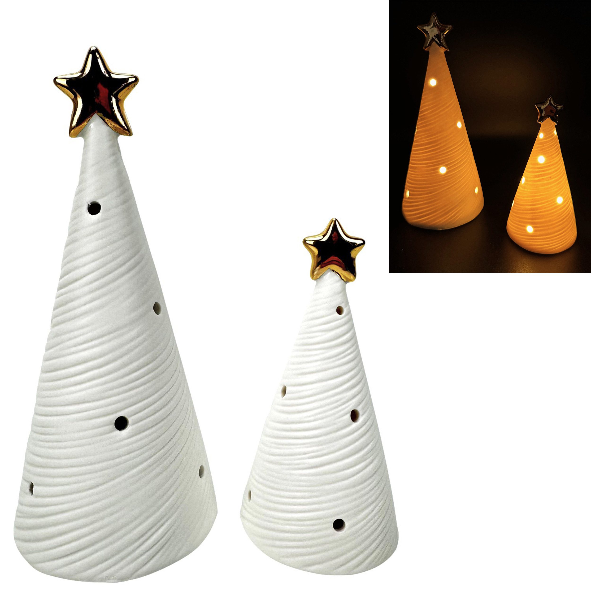 Online-Fuchs Dekobaum - 2er Set LED-Tannenbaum günstig online kaufen