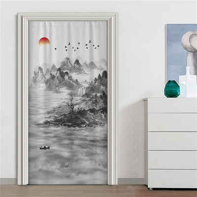 Türvorhang »Türvorhang, Chinesischer Stil Verdunkelungsvorhang für Haus und Innen für Fenster und Tür, wärmeisolierend, Vorhang Haus und Dekoration«, Leway