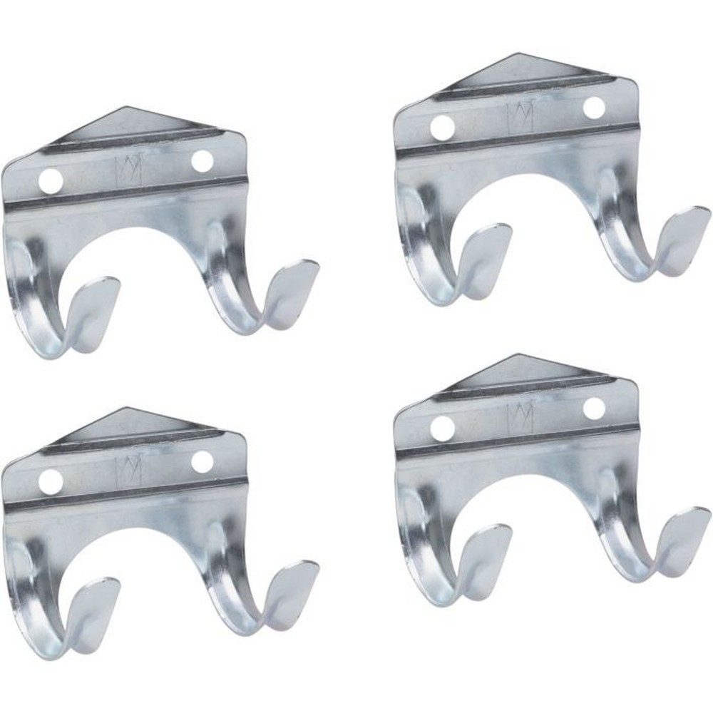 Conmetall Meister Gartengerätehalter Universalhaken für Gartengeräte silber 4 Stück