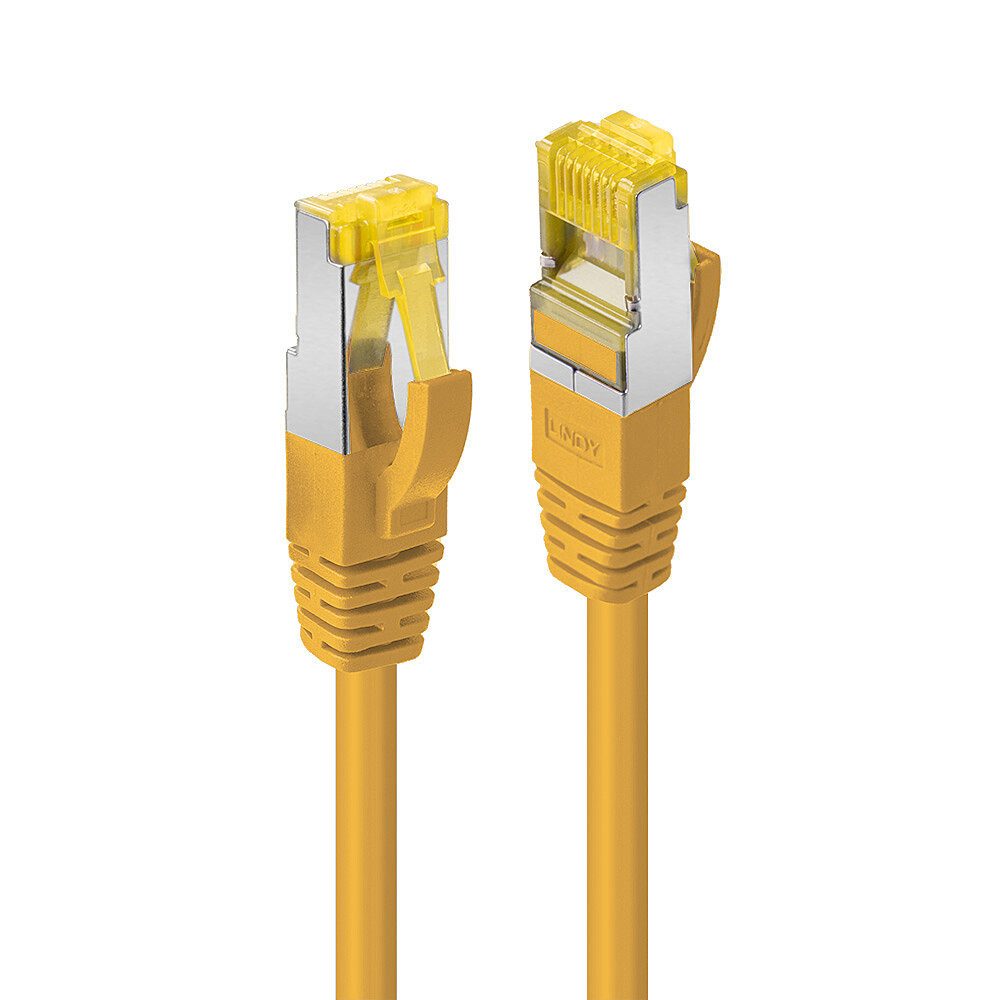 LINDY Patchkabel Cat6A RJ45 S/FTP Cat7 LSZH Kabel gelb 1m Netzwerkkabel