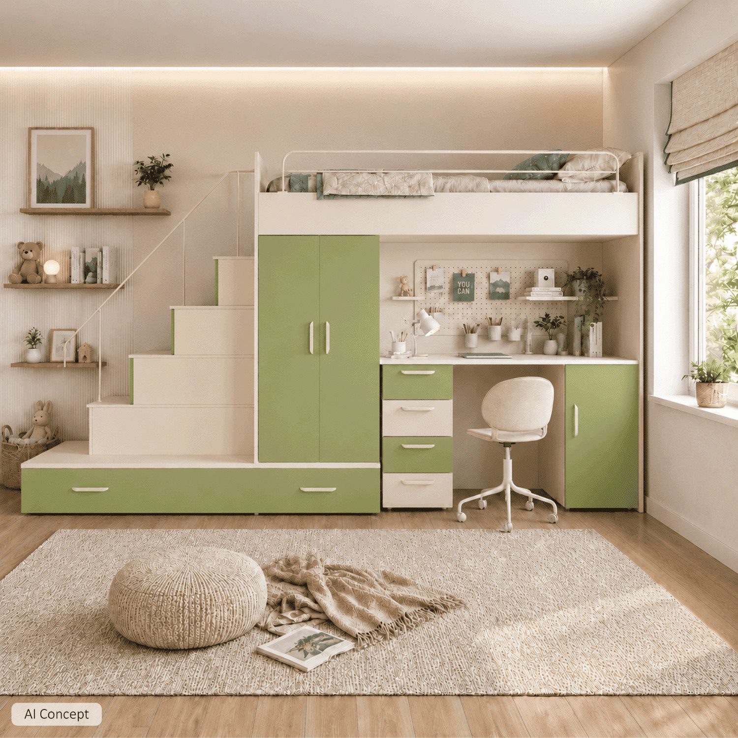 Lookway Babymöbel-Set Kaschmir Kinderset RAJ 5 MAT