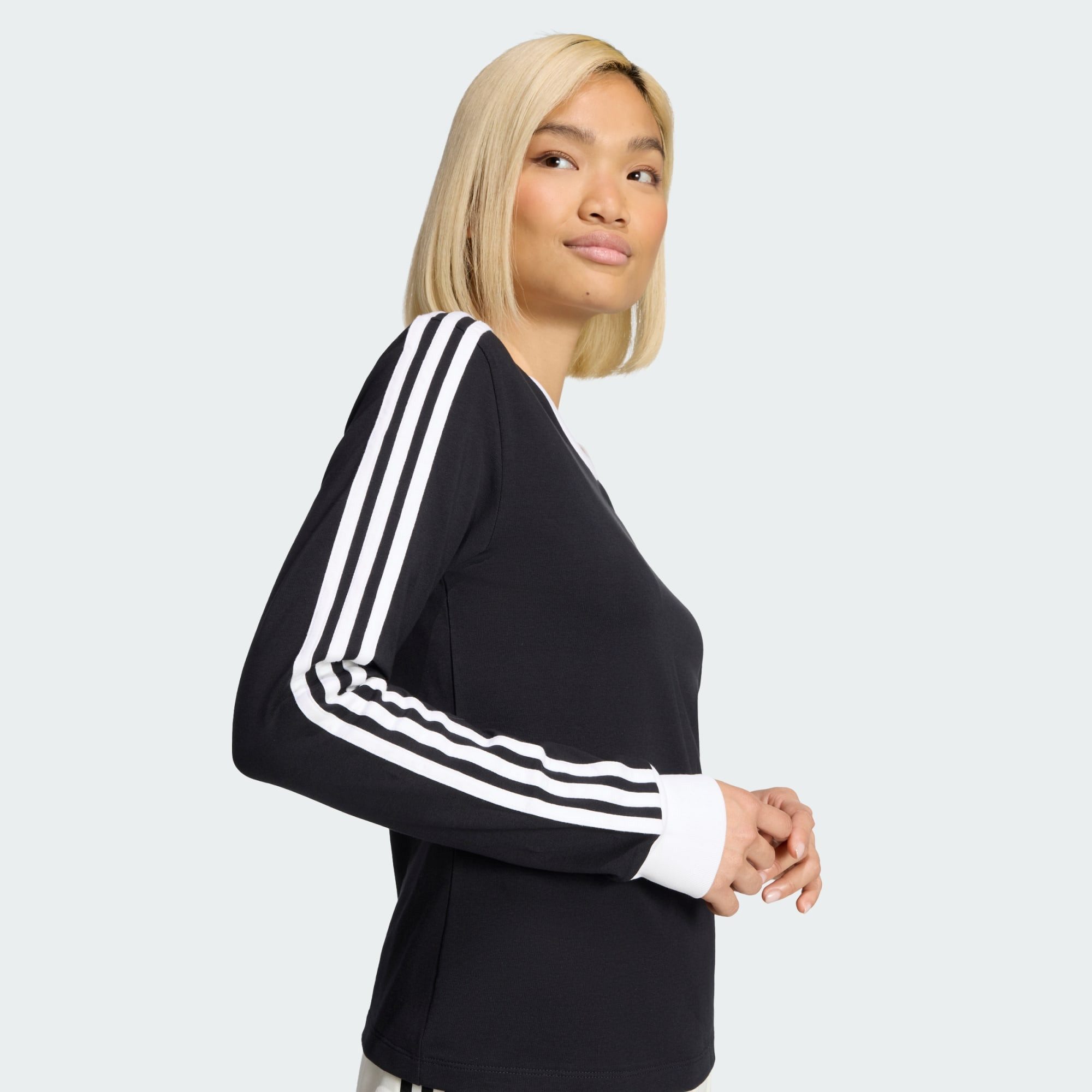 adidas Originals T-Shirt 3-STREIFEN LANGÄRMLIGES SHIRT, SCHMAL GESCHNITTEN (1-tlg)