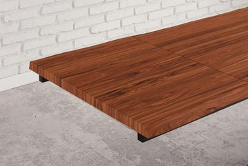 SAM® Essgruppe Hilo, natürliche Baumkante, Akazienholz, mit 2 Ansteckplatten und 12 Stühlen