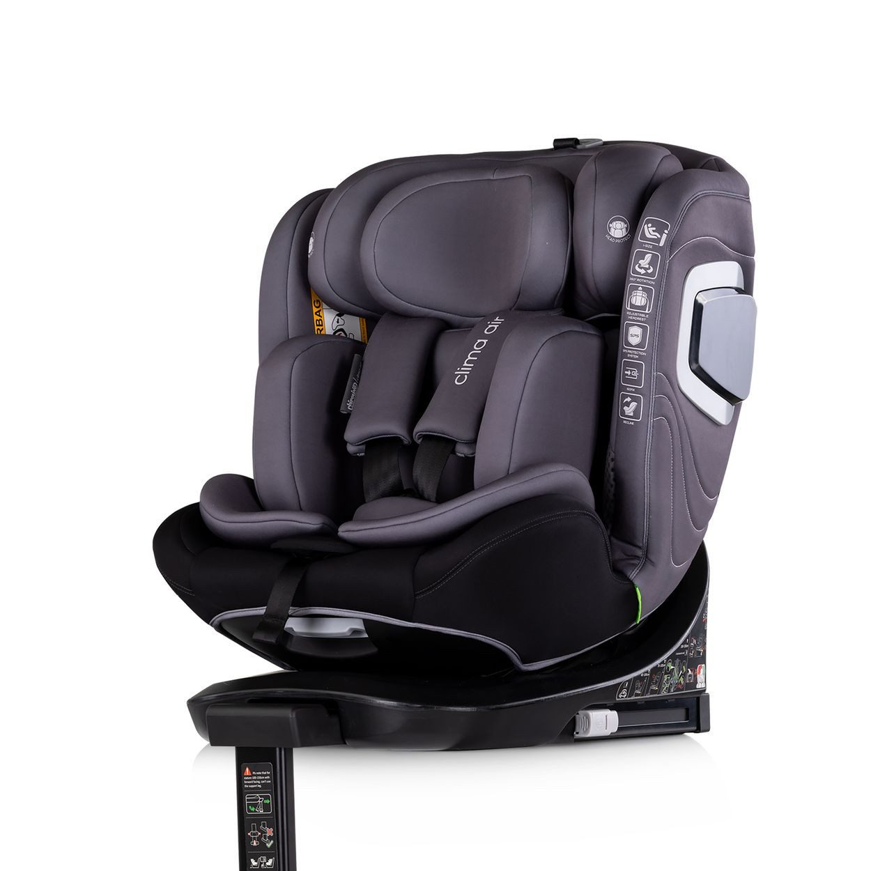 Chipolino Autokindersitz Kindersitz Clima Air i-Size, ab: 0, bis: 12, (40-150 cm) Isofix Lüftungs-Heizfunktion