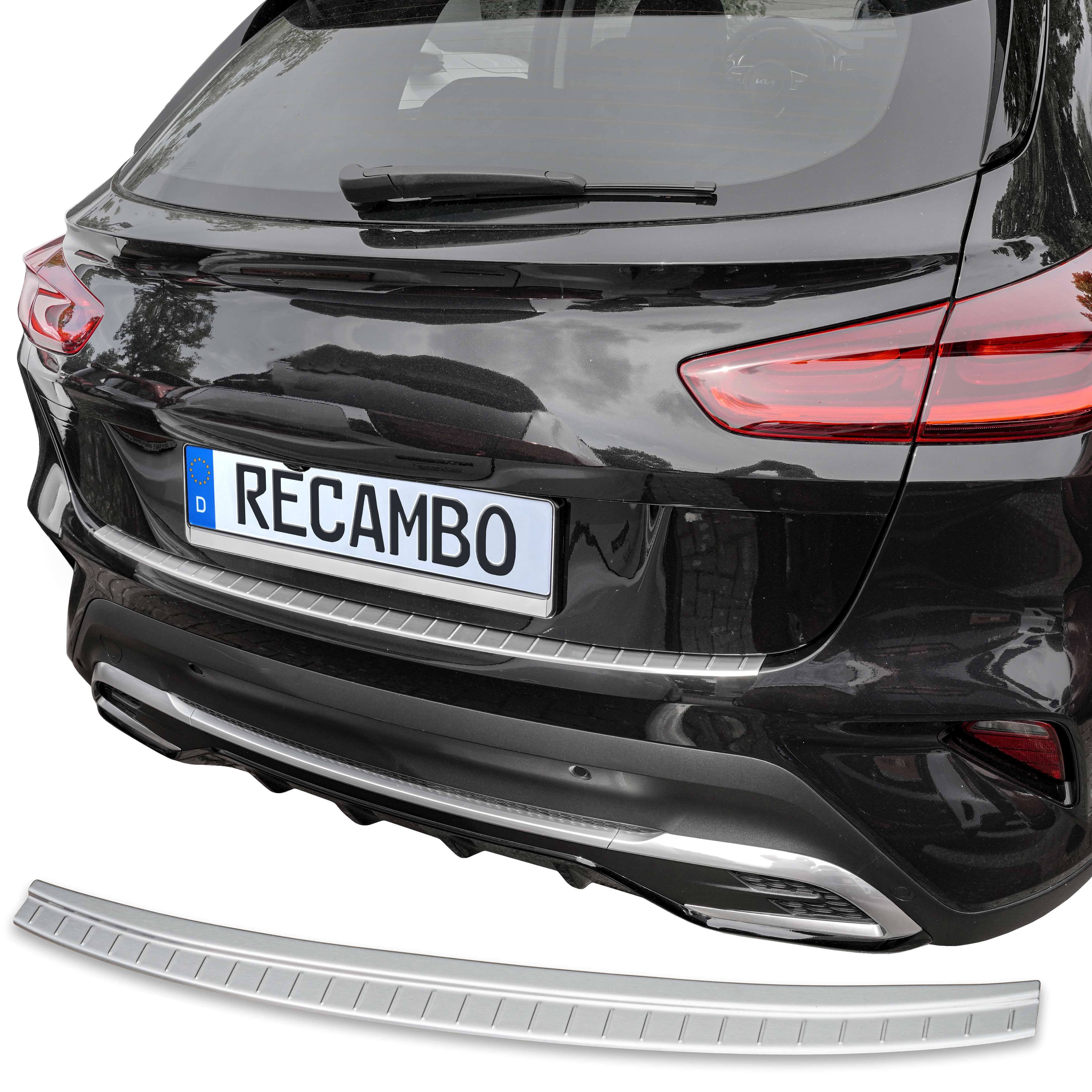 RECAMBO Ladekantenschutz für Kia XCeed, X Ceed, BJ ab 2019> Stoßstangenschutz, V2A rostfrei, Exklusive Optik, praktischer Schutz & perfekte Passform